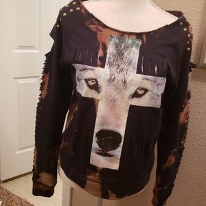 Wolf slit sweater